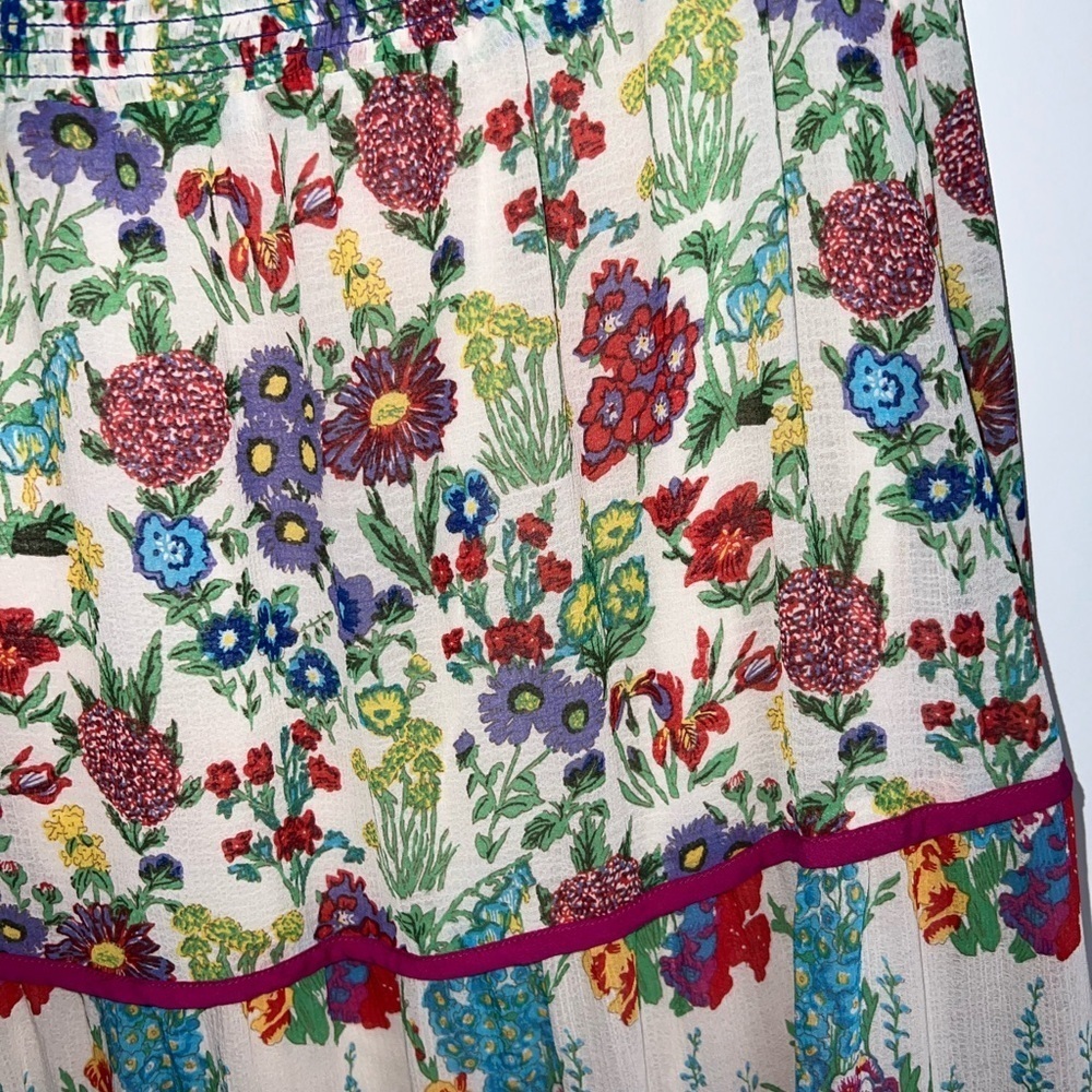 Anthropologie Lorraine Faaria Tiered Maxi Skirt Floral - Picture 9 of 16